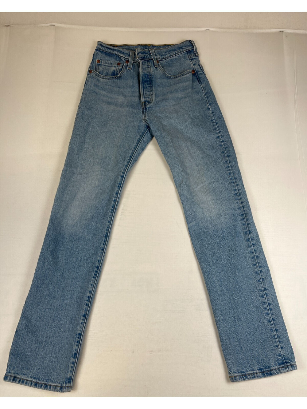 Levi's Women Size 24  501 Straight Leg Light Wash Blue Denim Jeans